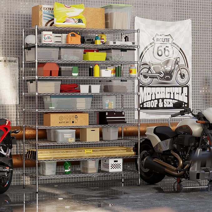 21" Deep x 60" Wide x 86" Height Wire Shelving Kit | 10-Tier | NSF Commercial Storage Rack Unit