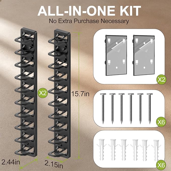 Hat Hook for Wall, 2 Pack Hat Organizer, Hat Holder with Strong Adhesive and Screws, Cap Holder Hat Hangers for Wall Closet Door and Bedroom (Black)