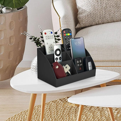 Acrimet Desktop Organizer - Easy Organizer Caddy Holder for Office, Home and School use (Plastic) (Black Color)