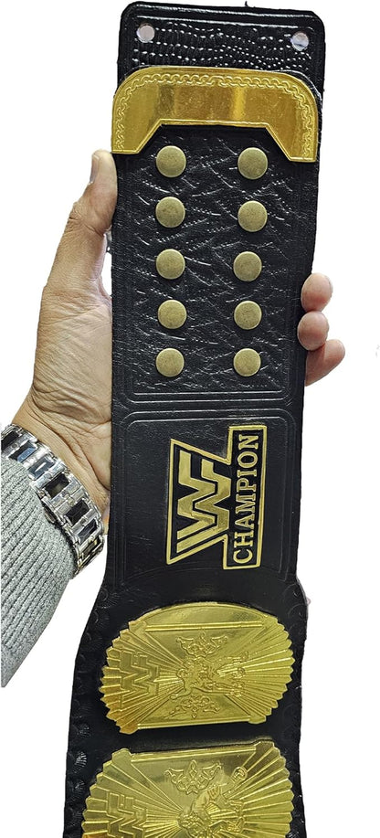 Wrestling Belt Display Wall Mount Hanger Black Leather Heavy-Duty Universal Belts Multiple Display 2 Pcs
