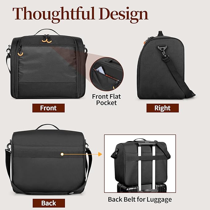 PGmoon Large Hat Bag for Baseball Caps, Cap Organizer carrier for 20-24 Caps, Portable Hat Storage Case Holder for Traveling, Home Storage (Patent Design)