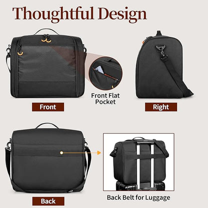 PGmoon Large Hat Bag for Baseball Caps, Cap Organizer carrier for 20-24 Caps, Portable Hat Storage Case Holder for Traveling, Home Storage (Patent Design)