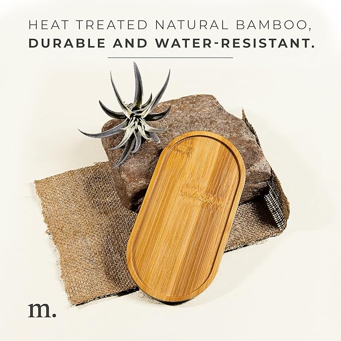 MaisoNovo Bamboo Soap Tray | Wooden Bathroom Soap Dispenser for CounterTop
