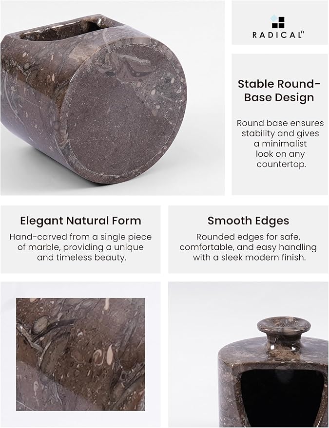 Radicaln Marble Salt Cellar 4.5" Inch Oceanic Handmade Salt Jar & Table Pig Salt Cellar Storage For Kitchen Countertop, Ideal Salt Container, Salt Dish & Sugar Bowl For Table