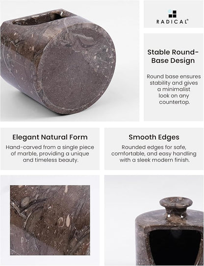 Radicaln Marble Salt Cellar 4.5" Inch Oceanic Handmade Salt Jar & Table Pig Salt Cellar Storage For Kitchen Countertop, Ideal Salt Container, Salt Dish & Sugar Bowl For Table