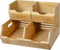 HOMESTEAD Stackable Solid Wood Storage Bins for Pantry & Countertop, Ventilated Potato and Onion Organizer with Handles, Wooden Produce Storage Containers (Natural)