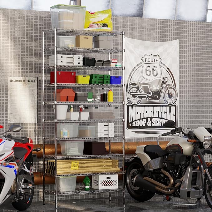 18" Deep x 42" Wide x 96" Height Wire Shelving Kit | 10-Tier | NSF Commercial Storage Rack Unit