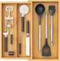 Lifewit Utensil Organizer for Kitchen Drawer, Expandable Cooking Utensil Tray, Cutlery Silverware Flatware Holder, Wood Adjustable Spatula Tools Storage Divider, 8.9-15.8 x 15.75, Natural