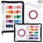 Segbeauty Nail Polish Color Swatches with Zipper, Nail Display Book A5 Binder, Press On Nails Stand with 240 Fake Nails, Polish Swatches Color Display Book Organizer Art Salon Supplies Storage Black