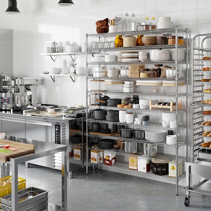 14" Deep x 60" Wide x 86" Height Wire Shelving Kit | 10-Tier | NSF Commercial Storage Rack Unit