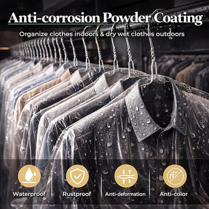 50 Pack Wire Metal Clothes Hangers 16 Inch Thin Hangers for Suits Coats Shirts Pants, Skirts, Space Saving Non Slip, 13 Gauge Silver, for Closet Organization