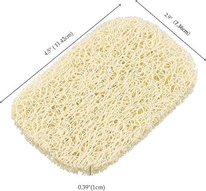 Snowkingdom 4 Pack Beige Soap Saver Holder Draining Soap Lift Pads for Shower Kitchen 2.9" x 4.5" PVC Non-BPA Non-Slip Durable