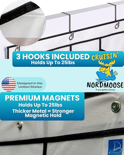 Nordmoose Cruise Ship Magnetic Door Organizer, Over The Door Organizer For Cruise Ships, Magnetic Shoe Rack - 3 Strong Anti-Scratch Magnets - Large Durable Pockets To Store Cruise Essentials 2026