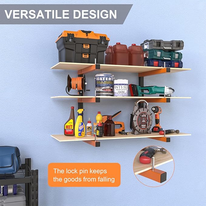 Lumber Storage Rack,Upgrade Folding Lumber Rack Wall Mount, Heavy Duty Metal 9 Level Wood Storage Rack for Garage