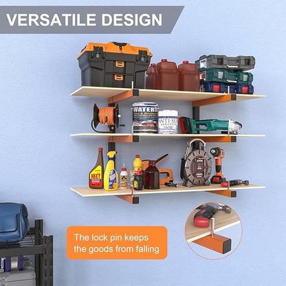 Lumber Storage Rack,Upgrade Folding Lumber Rack Wall Mount, Heavy Duty Metal 9 Level Wood Storage Rack for Garage