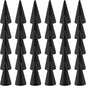 Framendino, 30 Pack Black Wood Cone Ring Holder Single Jewelry Display Stand Wedding Showcase for Organizer