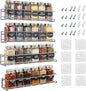Ultimate Hostess Spice Rack Wall Mounted 4 Tier – Space-Saving Kitchen Spice Organizer for Seasonings – Screw or Adhesive Hanging – Wall Mount Hanging Spice Rack for Wall, Cabinet, Pantry Door
