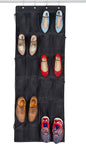 Shoe Organizer, Over The Door Hanging Closet Rack | 24 Large Mesh Pockets Fit Up To Size 14 | Strong Metal Hooks | Sturdy Black Fabric Holder| Perfect Storage For Trainers, Boots, Sandals