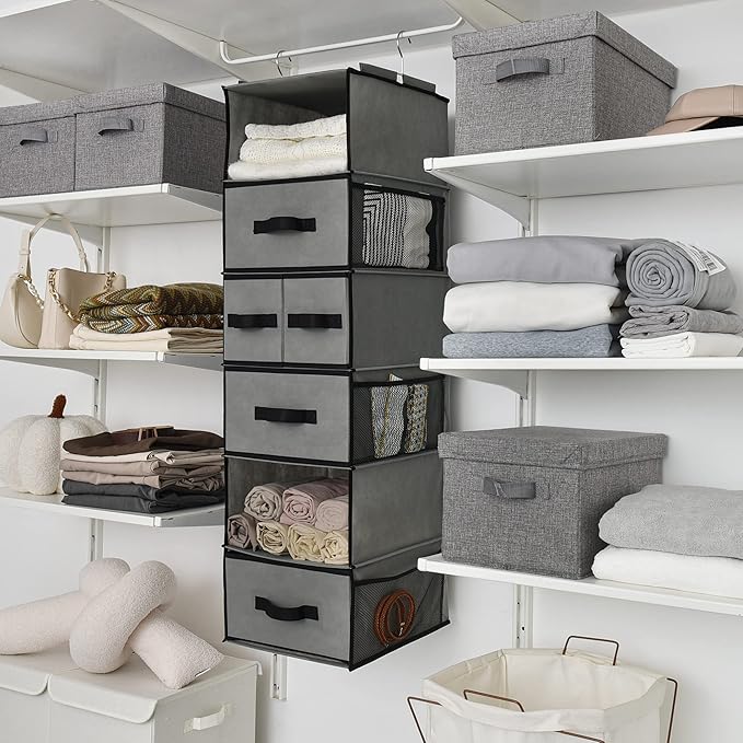 GRANNY SAYS Bundle of 1-Pack Baby Closet Organizer & 1-Pack Hanging Storage Shelves