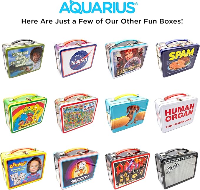 Aquarius Peanuts Artemis Fun Box 8x6 Inch - Officially Licensed Snoopy Space Collectible Storage Organizer Tin Gift for Kids and Teens