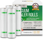 Food Saver Vacuum Sealer Bags, 4 Pack 11" x 25'ft Rolls, Commercial Grade, Meal Prep, Microwave & Freezer Safe, Sous Vide