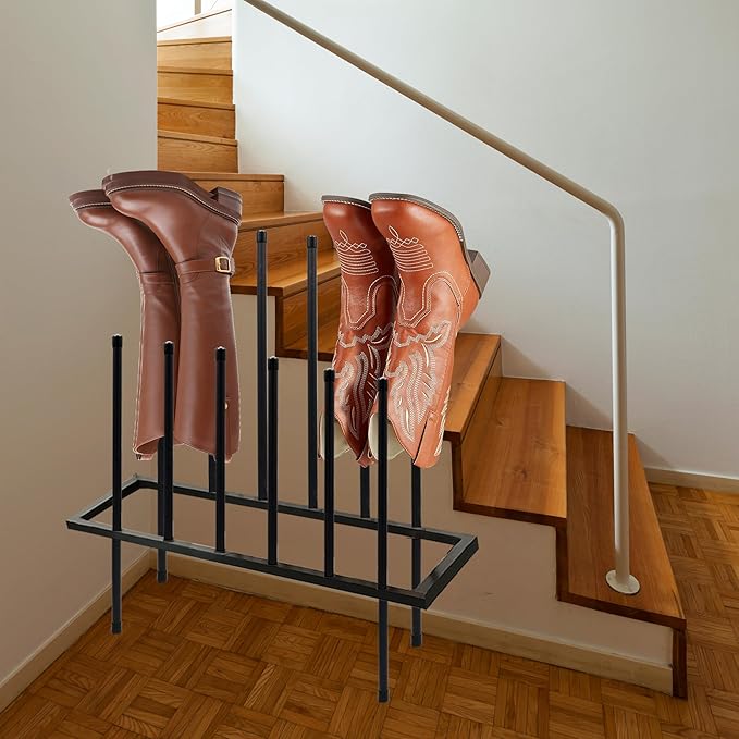 Boot Rack Shoe Cabinet Metal Shoe Rack for Closet Shoe Organizer for Closet for 6 Pairs Free Standing Shoe Racks Shoe Cabinet Storage for Entryway Bedroom, Patio Outdoor, Hallway large Boot Tray