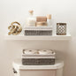 Beautiful Toilet Paper Storage Basket Set of 2 – Decorative Wicker Bathroom Organizer for Toilet Tank Trays - Quality Holder Bin for Shelves Fits Perfectly with Any Bathroom Decor