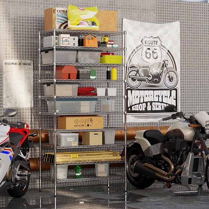 21" Deep x 42" Wide x 86" Height Wire Shelving Kit | 10-Tier | NSF Commercial Storage Rack Unit
