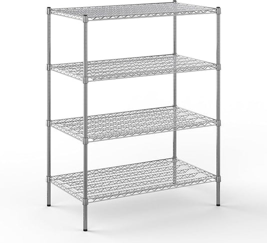 24" Deep x 42" Wide x 54" Height Wire Shelving Kit | 4-Tier | NSF Commercial Storage Rack Unit