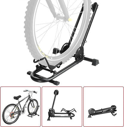 Rad Cycle Bike Floor Stand – Foldable Bicycle Stand with Rubber Feet for Indoor Bike Storage – Touchless Parking for a Mountain, Road, or BMX Bicycle