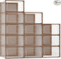 Kuject X-Large Shoe Storage Boxes Organizers for Closet 12 Pack, Fit Size 11,Clear Plastic Stackable Sneaker Containers for Entryway, Space Saving Shoe Rack, Brown