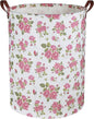 Roses Pink Laundry Basket Baby Girls Laundry Hamper Kids Toy Storage Bins Organizer Gift Basket Pink Rose Bedroom Decor Bathroom(Pink Rose)