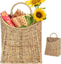 Woven Hanging Seagrass Baskets, Hanging Wall Wicker Basket, Handmade Organizer Baskets, Hanging Flower Basket for Shelves, Walls, Doors, Balconies, Front of House, Garden,...