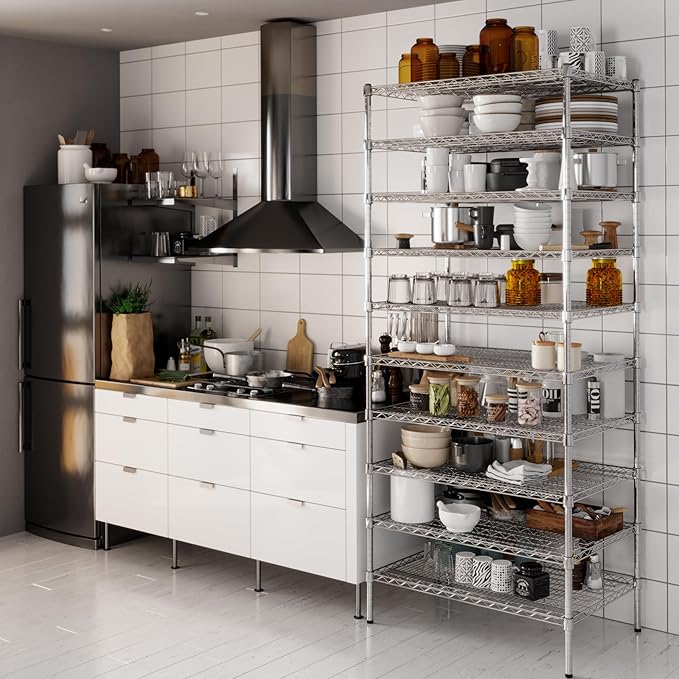 24" Deep x 36" Wide x 86" Height Wire Shelving Kit | 10-Tier | NSF Commercial Storage Rack Unit