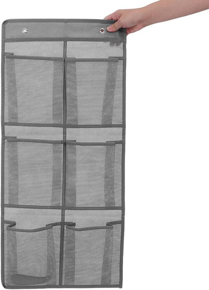 SHINEOFI Wall Mounted Shoe Storage Organizer with 6 Mesh Pockets over Door Hanging Shoe Rack Set Vertical Closet Storage for Sneakers and Boots 2pcs Pack