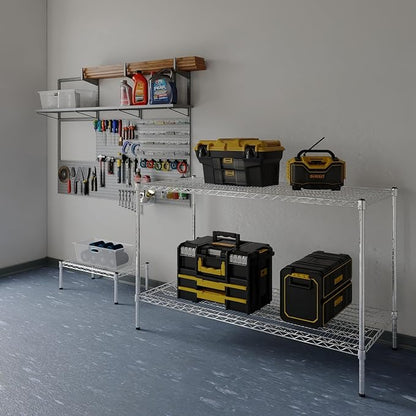 24" Deep x 54" Wide x 34" Height Wire Shelving Kit | 2-Tier | NSF Commercial Storage Rack Unit