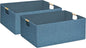 Foldable Storage Box with Handles | 16.9 Inch Collapsible Organizer for Clothes, Toys, Makeup | Sturdy Cardboard Frame & Washable Fabric | Space-Saving Home Decor 2Pack