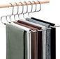 DOIOWN Pants Hangers: 30 Pack Open Ended Space Saving Clothes Hangers for Men Women, Thick Stainless Steel Multi Purpose Non-Slip Hangers for Trousers, Jeans, Towels, Scarf