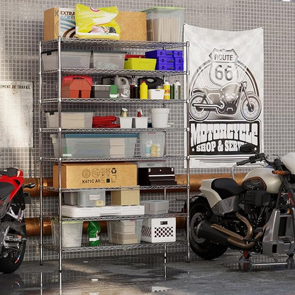 21" Deep x 54" Wide x 86" Height Wire Shelving Kit | 8-Tier | NSF Commercial Storage Rack Unit