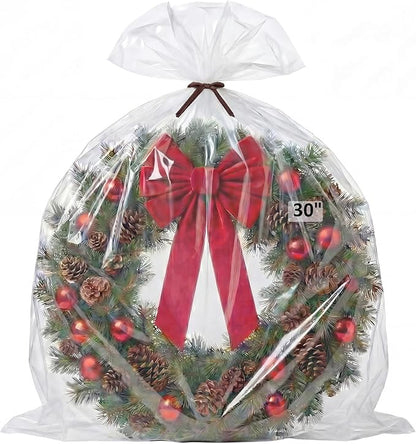 Wowfit 5 CT 40x60 inches Extra Large Clear Plastic Bags Perfect for Car Seat, Luggage, Suitcase, Stroller, Chair, Kids Bike and Attic Storage (2 Mil Flat Bags)