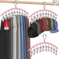 3 Pack Hat Hangers for Closet Display, Metal Hat Organizer for Baseball Caps with 30 Clips, Hats Rack Holder for Closet, Hats Storage for Baseball Caps Beanie Accessories Men Women, Pink
