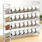 Nieifi Transparent Spice Rack Rustproof,without Seasoning Jars,4-Tier ABS Plastic Spice Rack Organizer for Cabinet and Countertop,Thickened Corrosion-Resistant-Tiered Kitchen Accessories
