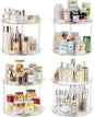 LAMU 2 Tier Lazy Susan Turntable Organizer for Cabinet, 9'' Rotating Spice Rack for Kitchen, Pantry, Countertop, Bathroom, Vanity, Under Sink, Medicine Cabinet Organizer, 4 Pack