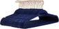 Amazon Basics Slim Velvet Non-Slip Space Saving Suit Clothes Hangers, Sturdy Construction, Navy Blue/Rose Gold, 50-Pack