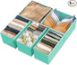 Simple Houseware Underwear Drawer Organizer for Lingerie/Undergarment/Bra/Panty/Sock/Onesie, Set of 6, Turquoise
