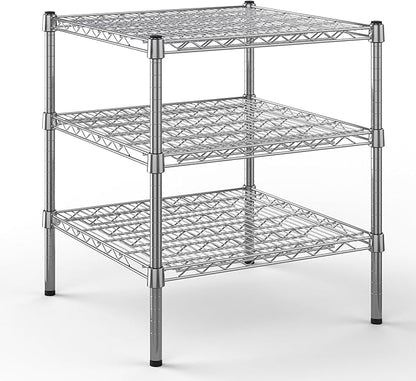 24" Deep x 24" Wide x 27" Height Wire Shelving Kit | 3-Tier | NSF Commercial Storage Rack Unit