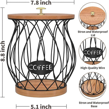 Coffee Pod Holder, Black K Cup Holder for Counter, Small Bar Accessories for Coffee Bar Station(Balck)