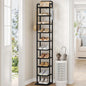 Hzuaneri Vertical Shoe Rack, Shoe Shelves, Wood Shoe Organizer for Closet, Entryway, Shoe Tower for Small Spaces, Free Standing, Adjustable, with 2 Hooks, 10 Tier Black SR11204B