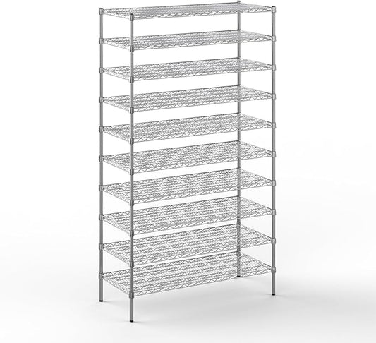 21" Deep x 48" Wide x 86" Height Wire Shelving Kit | 10-Tier | NSF Commercial Storage Rack Unit