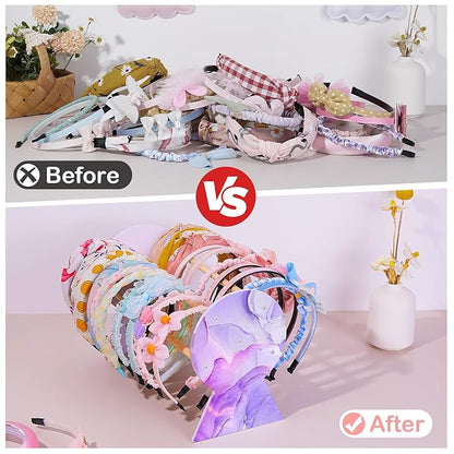 Basumee Headband Holder Hair Accessories Headbands Organizer for Girls Headband Display Hairband Storage Organizer Room Decor for Girls
